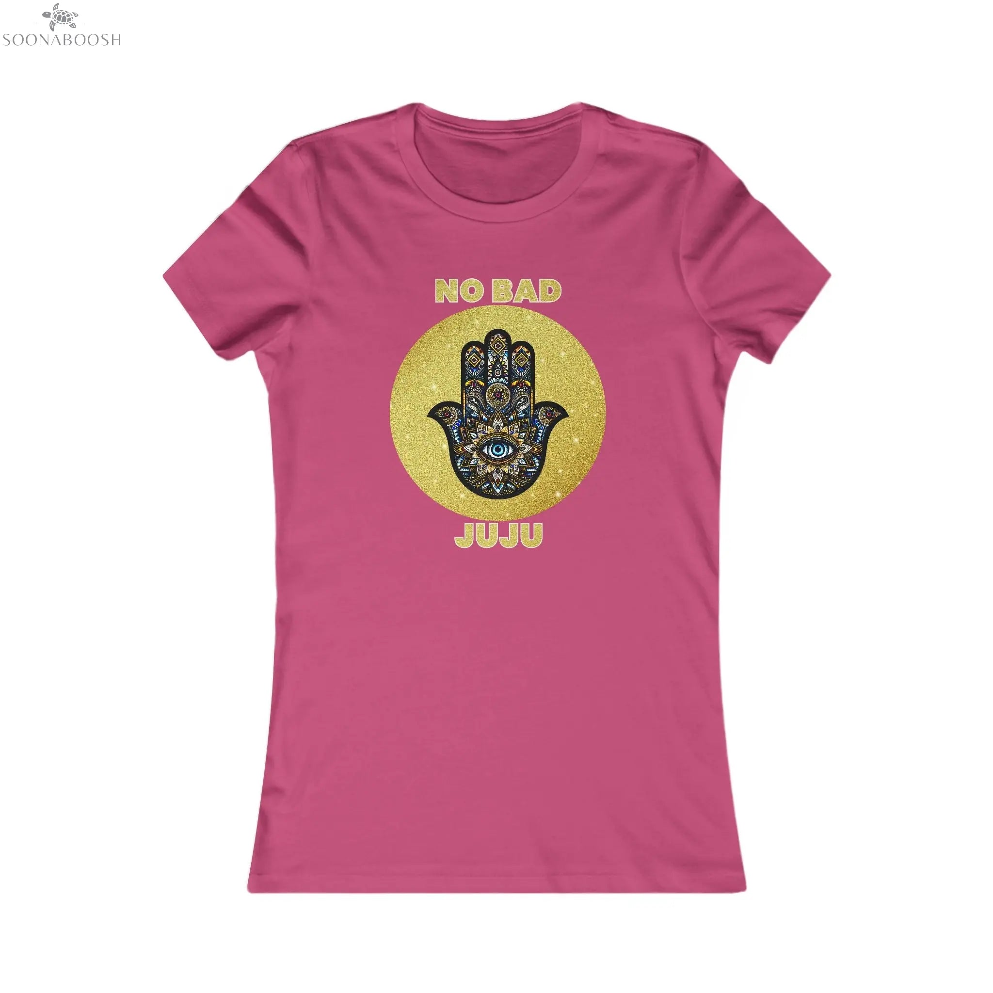 No Bad Juju Gold Hamsa Protection | Women's Favorite Tee Printify